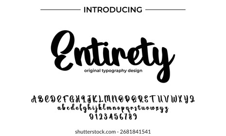 Integridade - Fonte de script elegante para design manuscrito suave e tipografia criativa