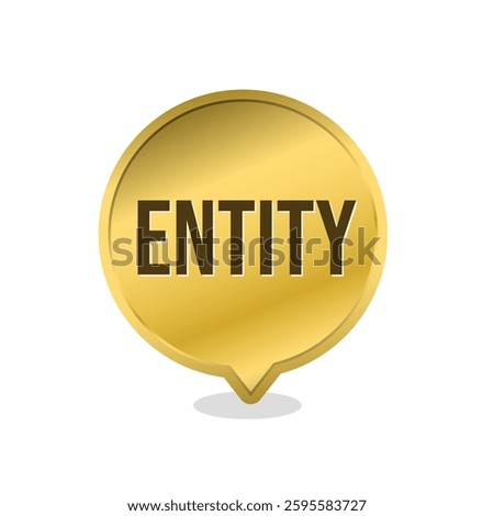 Entity group golden icon speech bubble design vector