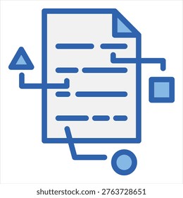Entity Recognition Blue White Single Icon