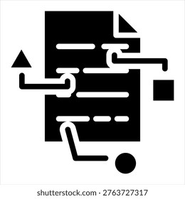 Entity Recognition Glyph Black Single Icon