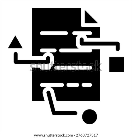 Entity Recognition Glyph Black Single Icon