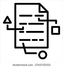 Entity Recognition Line Black Single Icon