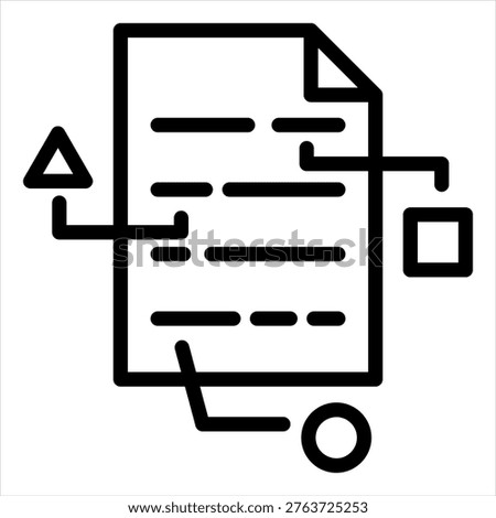 Entity Recognition Line Black Single Icon
