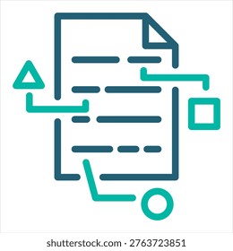 Entity Recognition Line Color Single Icon