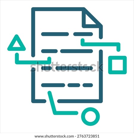 Entity Recognition Line Color Single Icon