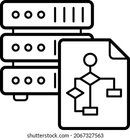 entity relationship model Concept, rdbms Vector Icon Design, Big data Symbol, Business intelligence Sign,Web hosting and Data Center Stock Illustration