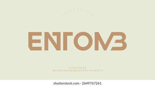 Entomb modern stylish typography letter logo design