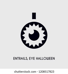 Entrails, Eye Halloween vector icon