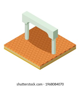 Entrance arch icon. Isometric illustration of entrance arch vector icon for web