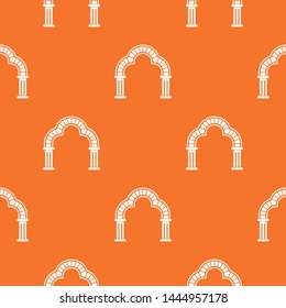 Entrance arch pattern vector orange for any web design best