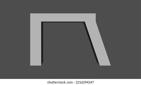 Material gráfico de forma de arco de entrada - Montaje de vectores