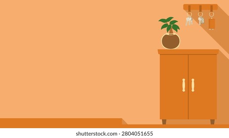 Entrance background image with space for adding text.