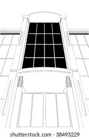 Entrance Of Business Building Vector 02