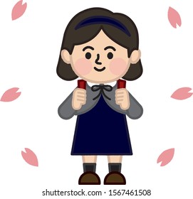 Entrance ceremony child vector illustration