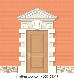 entrance in classic style , vector without gradient