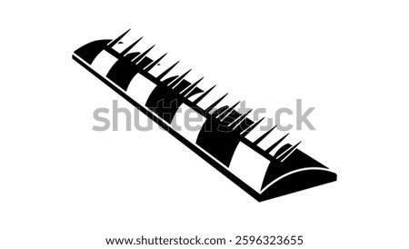 Entrance Control Tire killer , black isolated silhouette