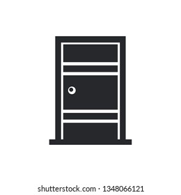 Entrance door flat vector icon