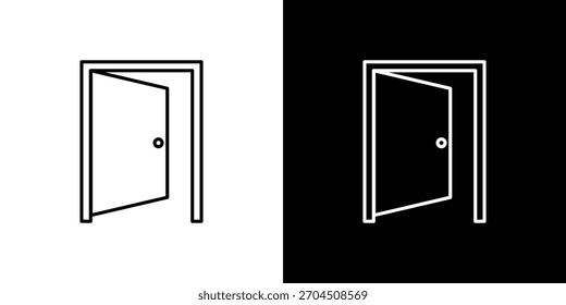 Ícone de porta de entrada traçado vetorial editável para designs da Web