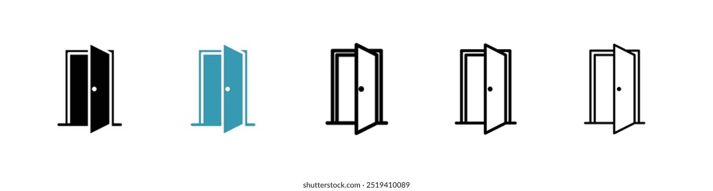 Conjunto de iconos de Vector de icono de puerta de entrada. EPS 10