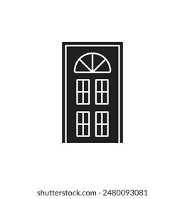 entrance door icon vector template illustration logo design