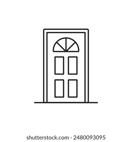 entrance door icon vector template illustration logo design