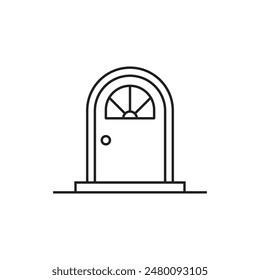 Icono de puerta de entrada Ilustración de Plantilla de Vector Diseño de logotipo