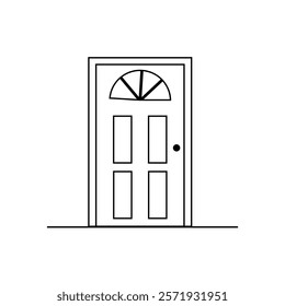 Entrance door icon vector template illustration logo design