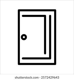 entrance door icon vector template illustration logo design, with white background