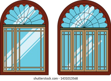 Entrance Door With Semi Circle Window