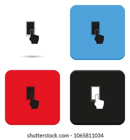 Entrance or exit flat vector icon.