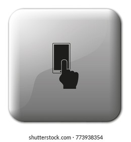 Entrance or exit flat vector icon.