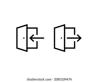entrance and exit vector icon isolated on white background 