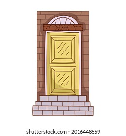 entrance facade steps isolated icon