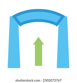 Entrance Flat Icon Design For Personal nad Commercial Use