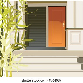 entrance of a house	