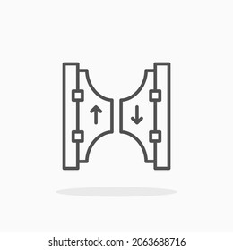 Entrance icon. Editable Stroke and pixel perfect. Outline style. Vector illustration. Enjoy this icon for your project.