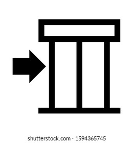 entrance icon isolated sign symbol vector illustration - high quality black style vector icons
