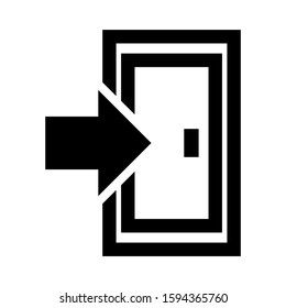 entrance icon isolated sign symbol vector illustration - high quality black style vector icons
