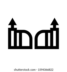 entrance icon isolated sign symbol vector illustration - high quality black style vector icons
