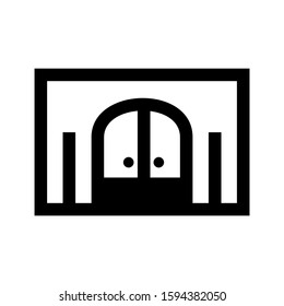 entrance icon isolated sign symbol vector illustration - high quality black style vector icons
