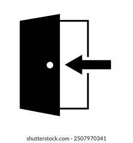 entrance icon. Login icon symbol isolated on white background. Vector illustration