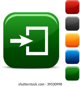 Entrance icon set. Vector illustration.