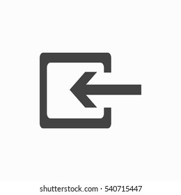 Entrance icon set. Vector illustration.
