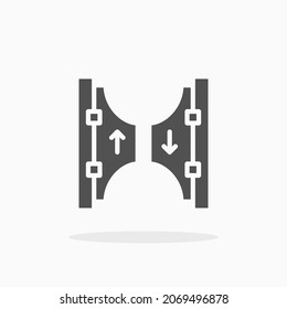 Entrance icon. Solid Glyph style. Vector illustration. Enjoy this icon for your project.