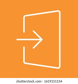 Entrance icon, stock vector illustration, EPS10.