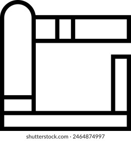 entrance icon. Thin linear style design isolated on white background