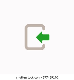 Entrance  icon Vector design. Colored illustration.
