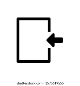 Entrance icon, vector illustration. Flat design style. vector entrance icon illustration isolated on white, entrance icon Eps10. entrance icons graphic design vector symbols.