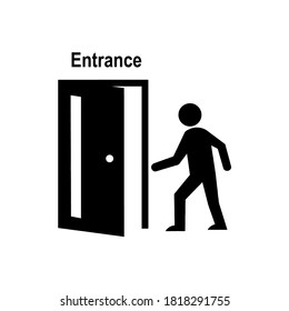 entrance icon vector illustration logo template