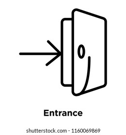 Entrance icon vector isolated on white background, Entrance transparent sign , line and outline elements in linear style